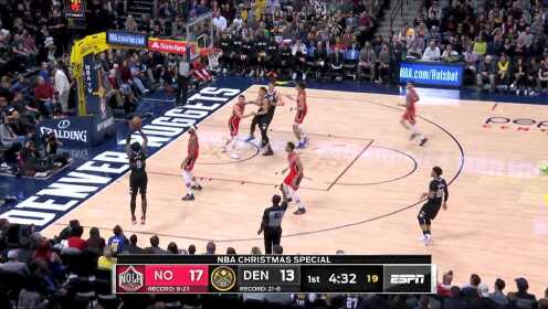 《NBA全场集锦》暴雨梨花无孔不入！格兰特找准机会瞄准三分箭稳稳射中