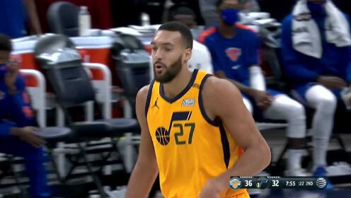 《NBA全场集锦》进攻方式眼花缭乱 戈贝尔背身投篮花式进球