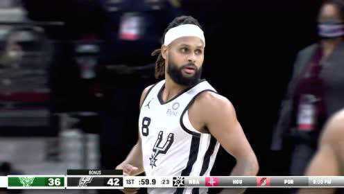 《NBA全场集锦》无解！马刺半场12记三分怒轰87分破队史纪录