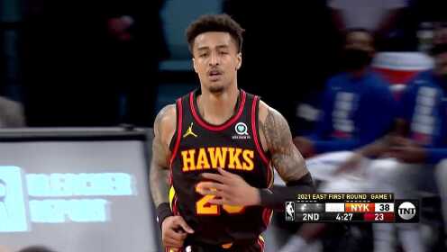 《NBA全场集锦》老鹰vs尼克斯第2节中文解说回放