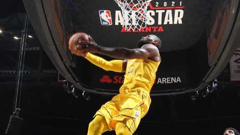 《NBA全明星》约基奇四分卫长传 詹姆斯霸气反扣