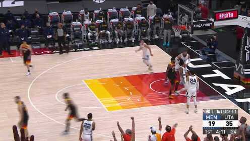 《NBA全场集锦》【原声】灰熊110-126爵士 米切尔30+10率先晋级西部半决赛