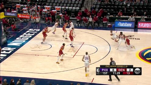 《NBA全场集锦》约基奇单骑闯关抛投命中 布克撤步三分还以颜色