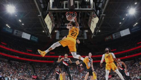 《NBA全场集锦》【球星】戈贝尔vs开拓者集锦 多次空接炸筐轻取21分