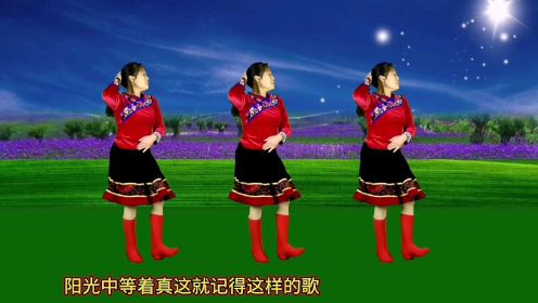 藏族民歌广场舞《祝酒歌》草原天籁之音，大气豪爽，简单又好看