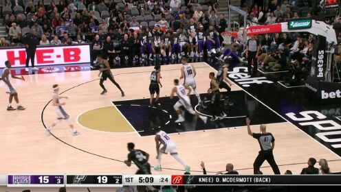 《圣安东尼奥马刺》NBA常规赛：国王vs马刺第1节 中文解说回放