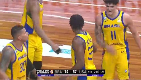 【回放】男篮世预赛美洲区：巴西vs美国第4节英文原声回放