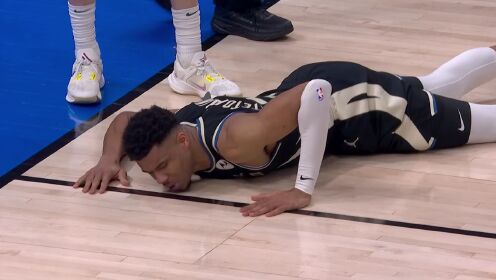 隔着屏幕都感觉到疼!字母正面突破狠狠摔倒在地痛苦挣扎