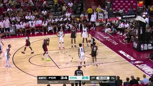 《NBA全场集锦》 NBA夏季联赛：开拓者vs黄蜂 第2节中文解说回放