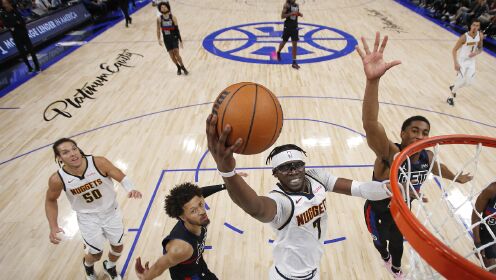 《NBA全场集锦》掘金vs活塞五佳球 雷吉六秒光速上篮阿隆戈登滞空2+1锁定胜局