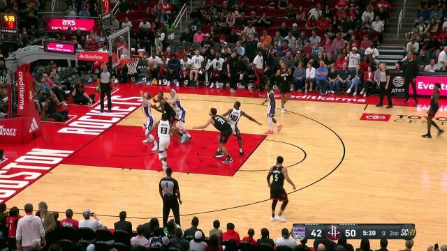 国王vs火箭第2节英文原声回放