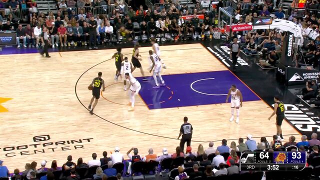 太阳三节打卡轻取爵士 杜兰特26分两分球全中