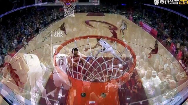 震撼！阿伦遮天巨掌正面大帽文班亚马