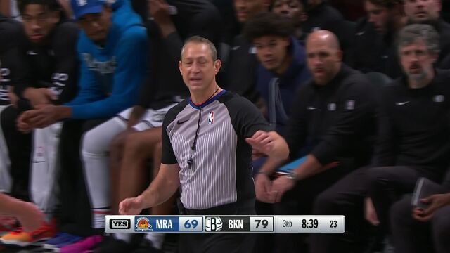 NBA季前赛：拉阿纳纳马卡比vs篮网第3节中文解说回放