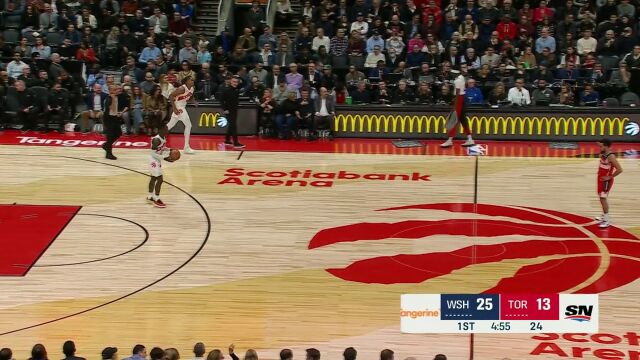 NBA常规赛：奇才vs猛龙第1节英文原声回放
