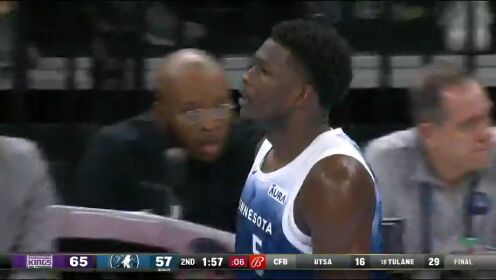 《NBA全场集锦》NBA季中锦标赛小组赛：国王vs森林狼第2节中文解说回放