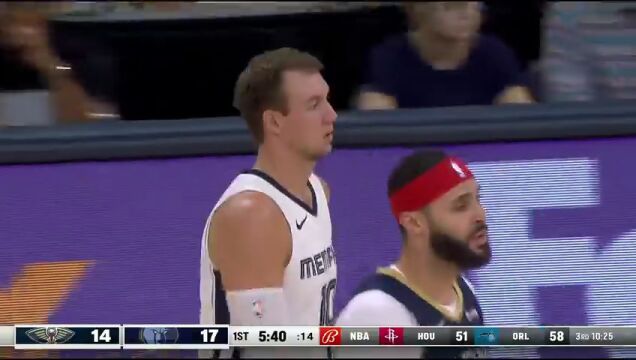 NBA常规赛：鹈鹕vs灰熊原声解说全场回放
