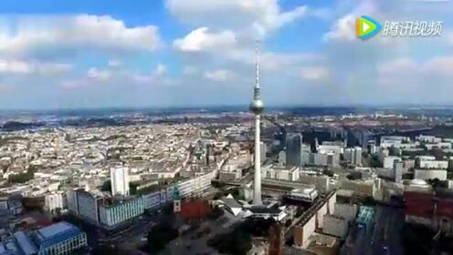 航拍德国柏林城市全景旅游宣传片