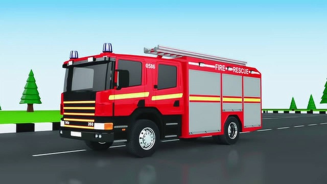 学习车辆名称和声音消防车警车小轿车大卡车