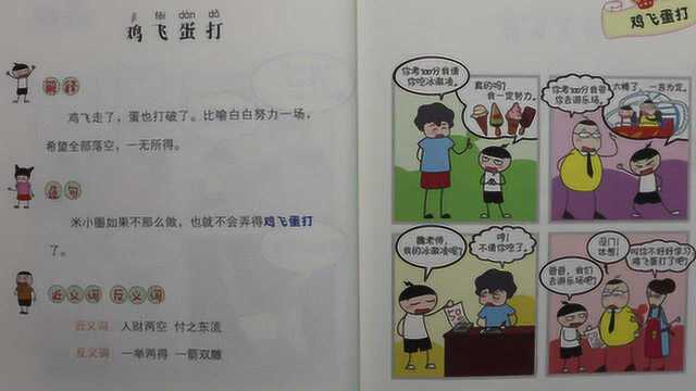 听家麒讲米小圈爆笑漫画成语——鸡飞蛋打