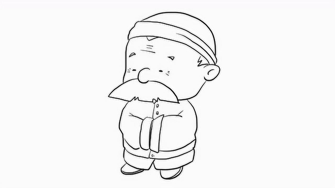 古代老财主儿童亲子简笔画 宝宝轻松学画画