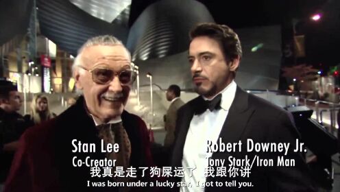 《钢铁侠》斯坦·李和小罗伯特·唐尼首次合作幕后花絮