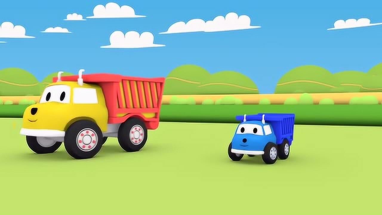 跟着卡车伊森玩跳板学颜色幼儿教育卡通