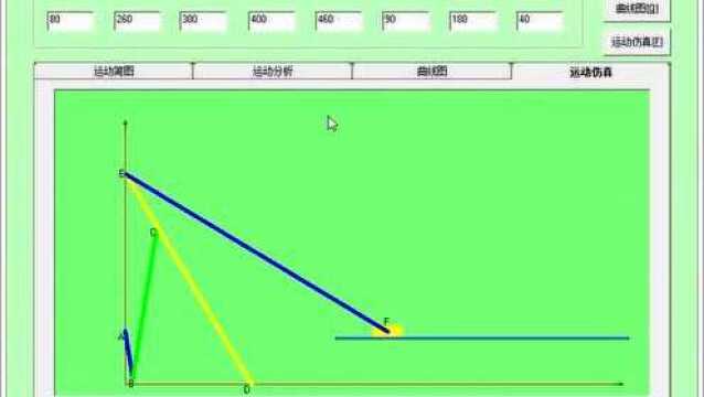 vb平面六杆機構運動仿真