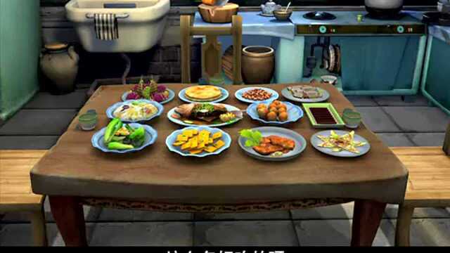 熊出没光头强摆了一桌子好酒好菜准备迎接李老板秘书的到来