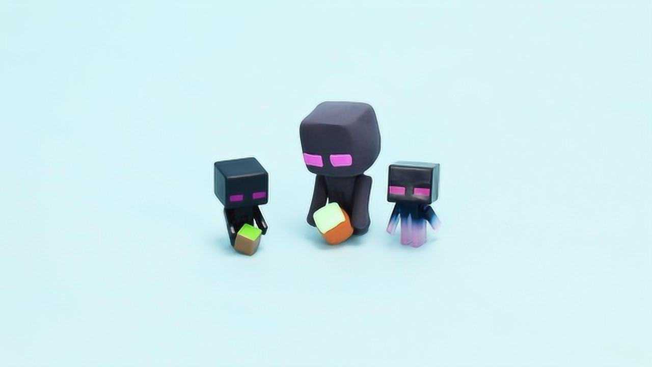 我的世界草方块末影人手工彩泥超轻粘土教程亲子趣盒子手工课