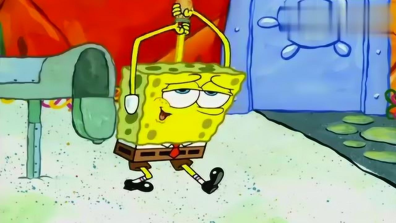 海绵宝宝用痒痒挠用得太舒服突然哲学现场场面尴尬