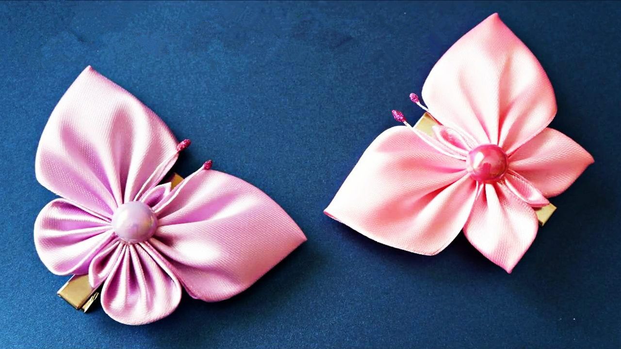diy创意手工用绸带制作漂亮的蝴蝶结发夹