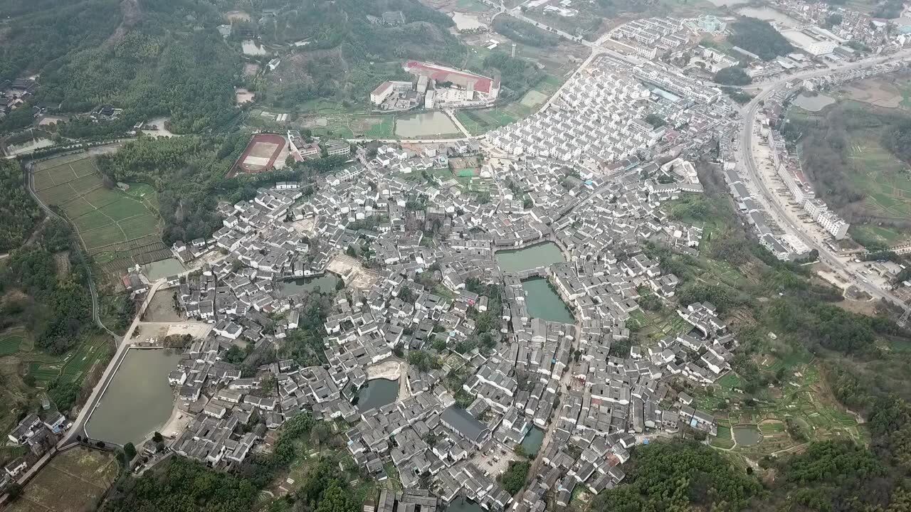 浙江蘭溪諸葛八卦村全景