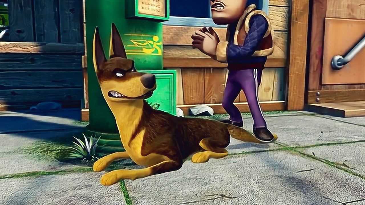 光头强踩到狗尾巴结果悲剧了