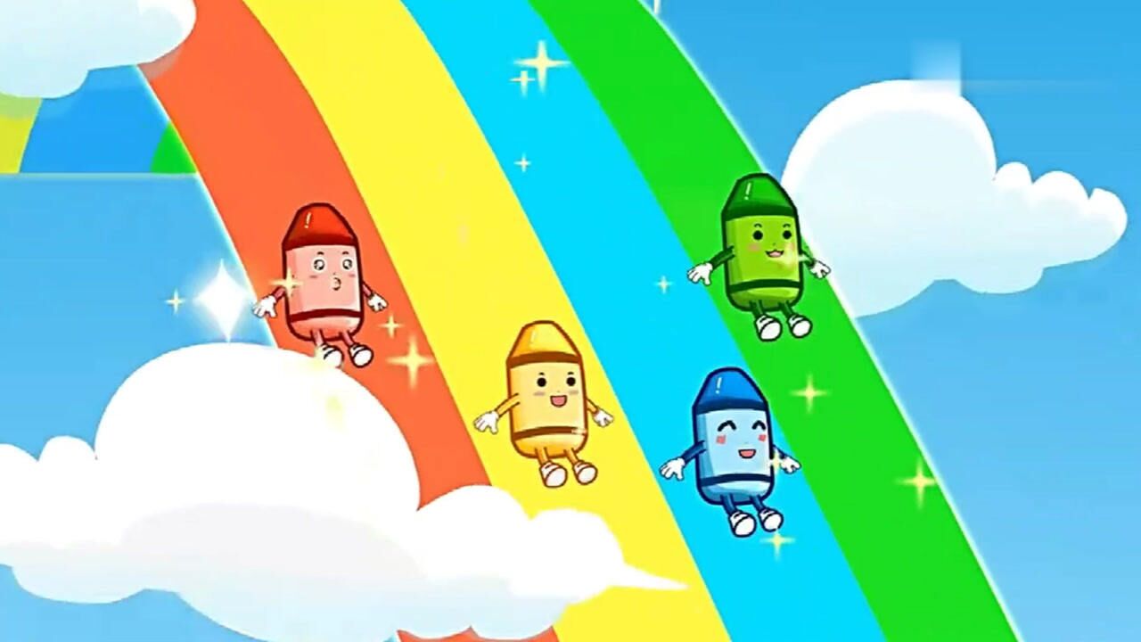 宝宝儿歌:我的小蜡笔 红黄蓝绿不一样