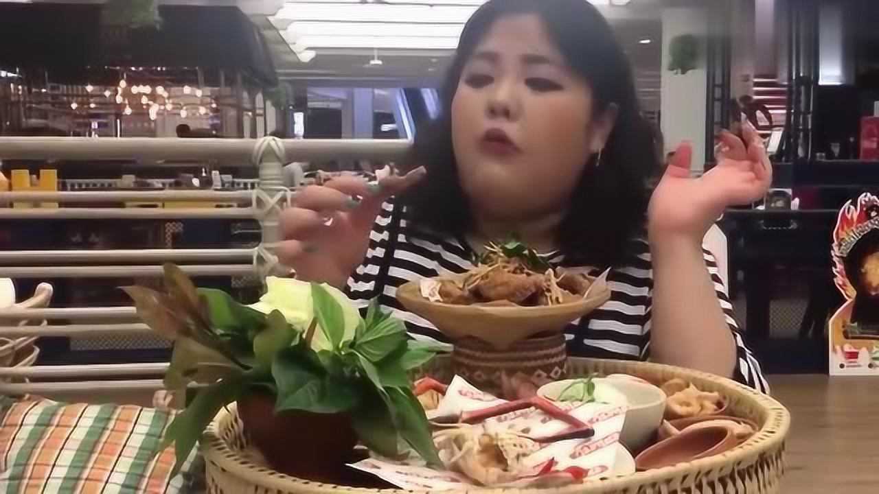 韩国胖妞秀彬外出吃泰国麻肉饭，吃到最后撑到走不动！_高清1080P在线观看平台_腾讯视频
