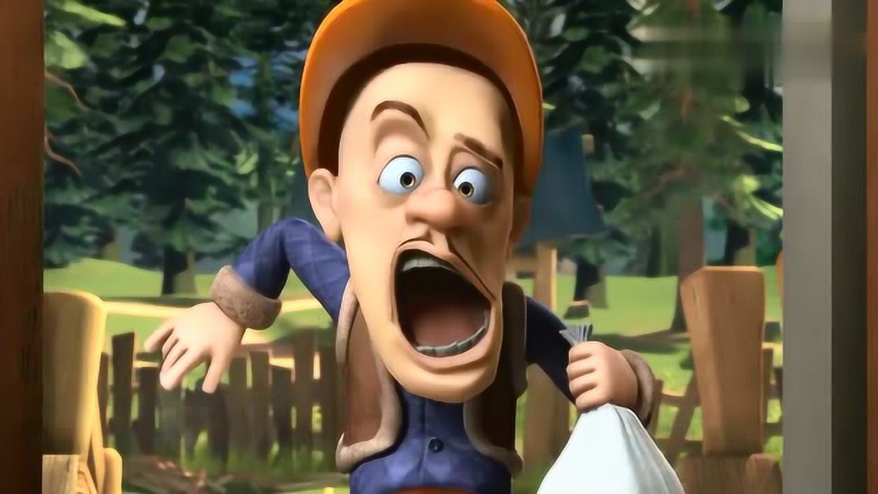 熊出没夺宝熊兵光头强的家被毁了他以为是小娃娃干的好事