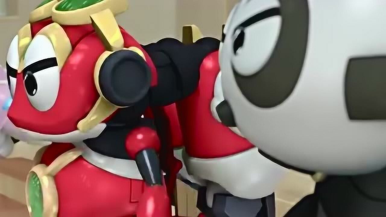 快乐酷宝 洛奇被波库猪抓住,用跳舞机和小宝比赛