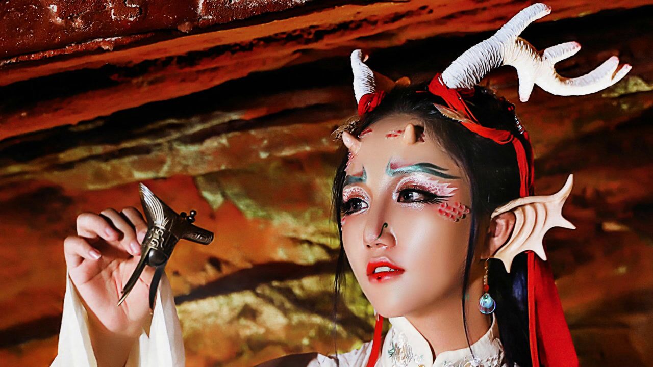 国风 山海经系列妆容no.10,烛龙