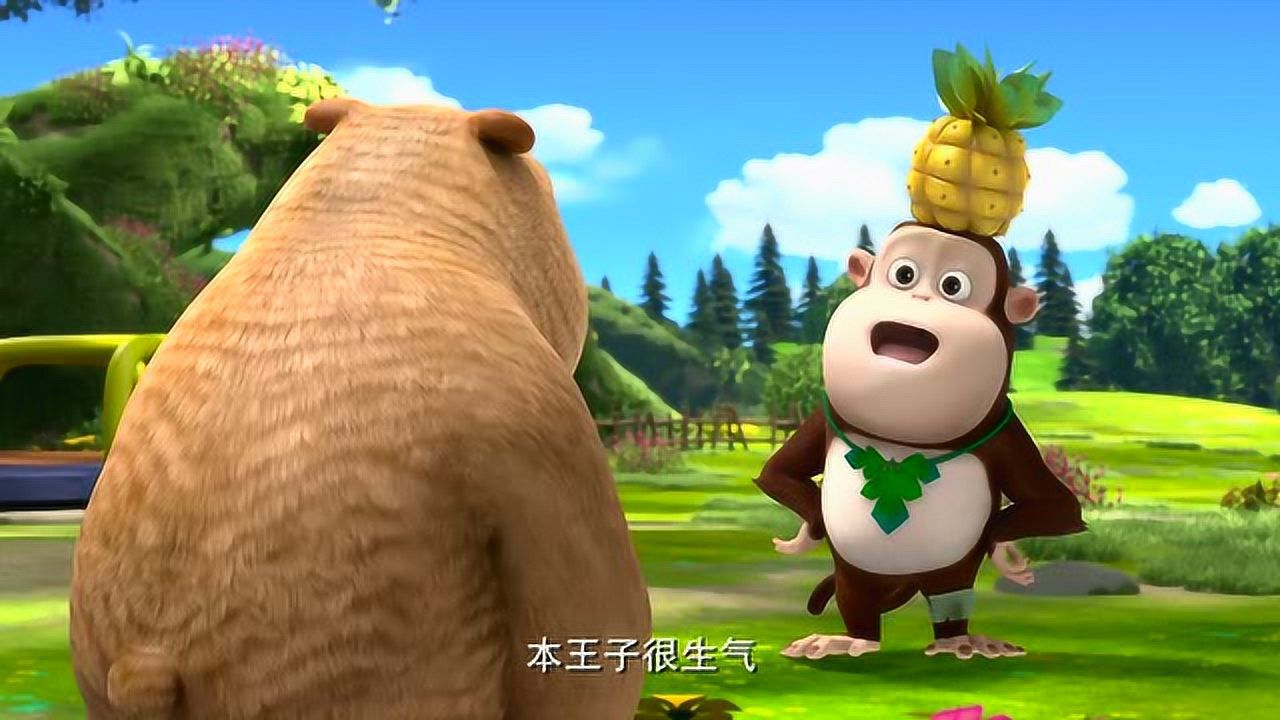 《熊熊乐园》熊二非常的羡慕吉吉王子的帽子