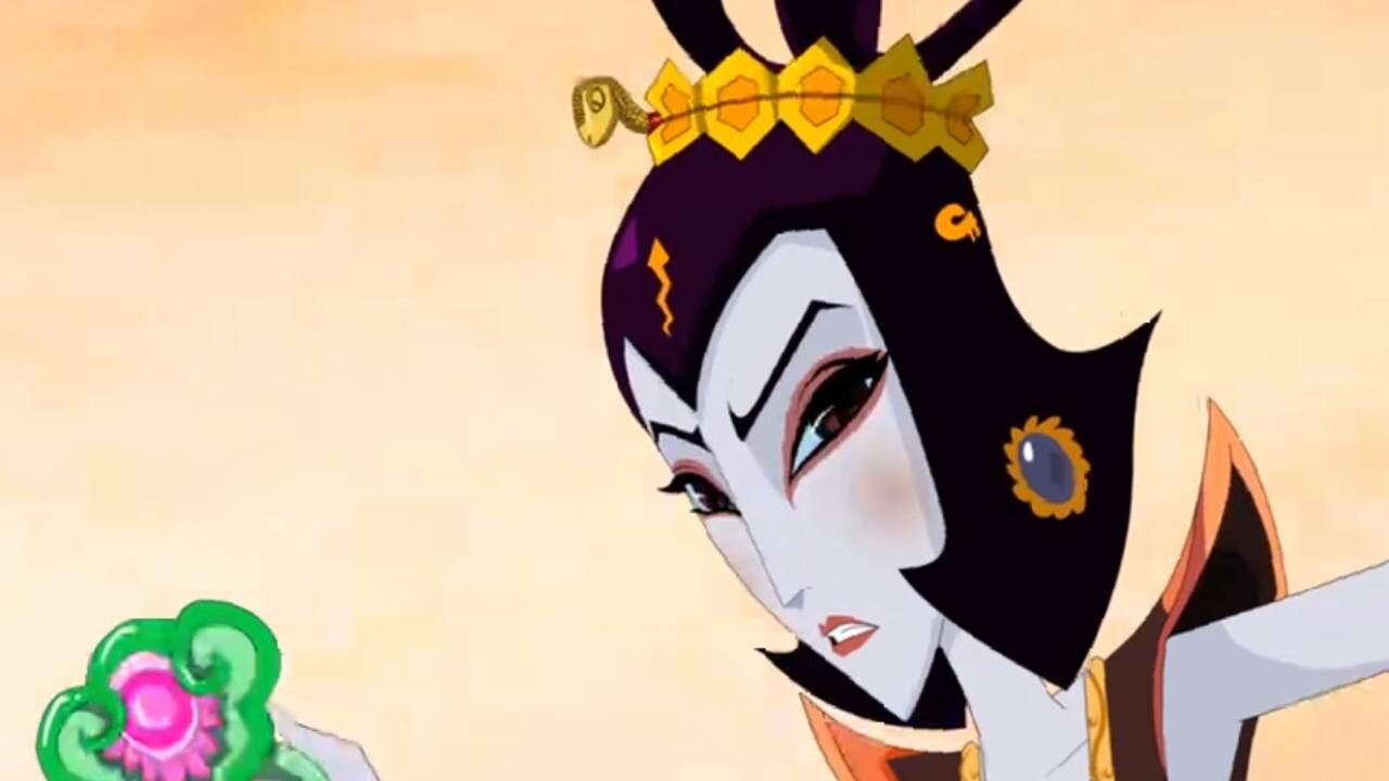 蛇精准备使用如意法宝,葫芦娃们在它面前吃了不少亏