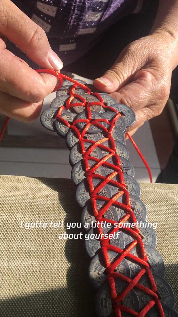 五帝铜钱剑尖尾编法收尾