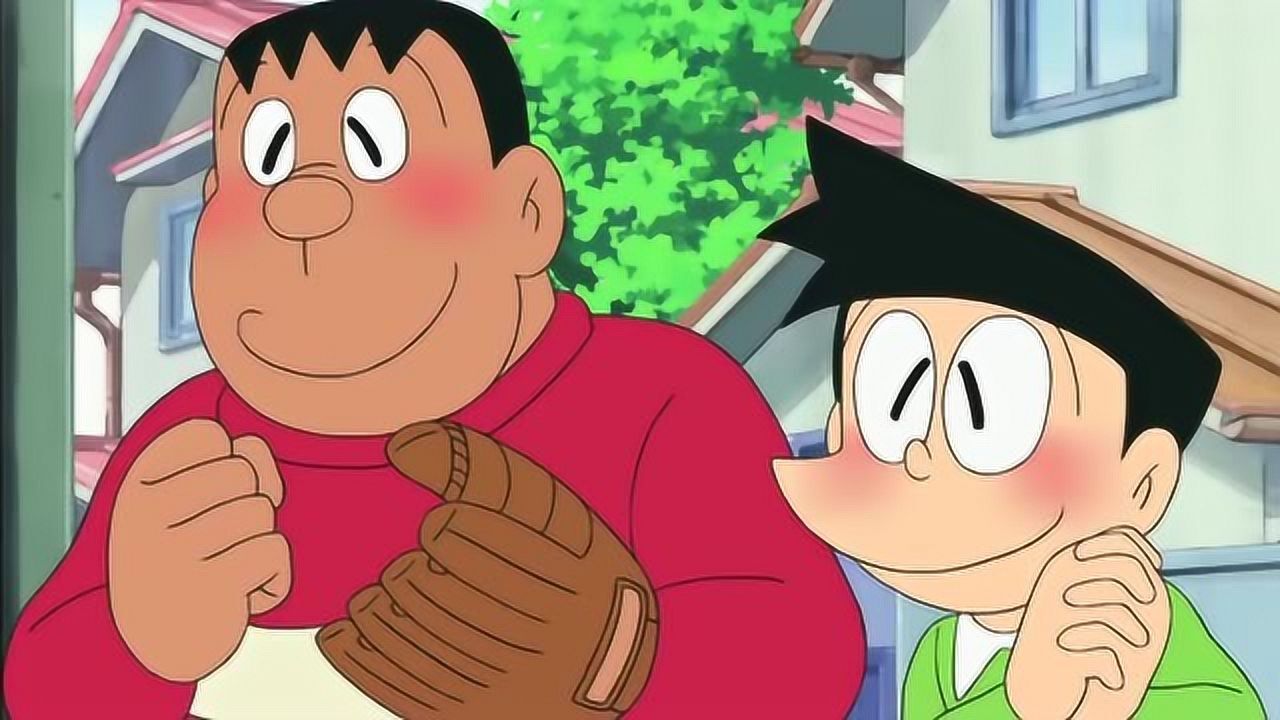 哆啦a梦:胖虎和小夫为了和美女搭话,把玩具故意扔到对方家里