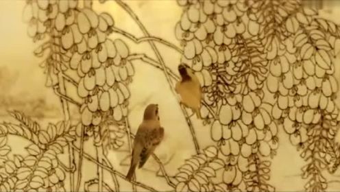 《美丽的森林》中国工笔花鸟画动画短片：根据临摹宋徽宗的《芙蓉锦鸡图