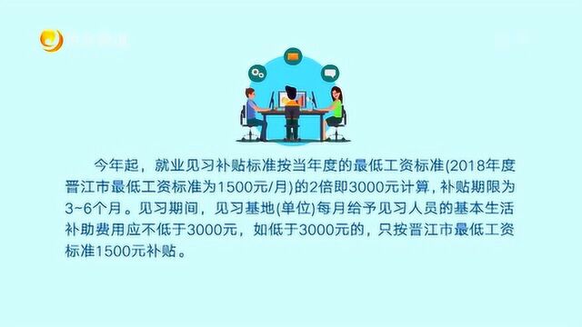 晋江毕业生就业见习补贴翻倍 每月最低3000元