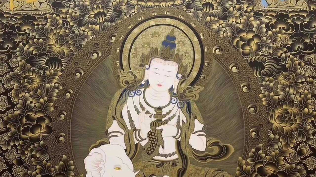 唐卡《普贤菩萨》,祈福大家福如东海,心随所愿