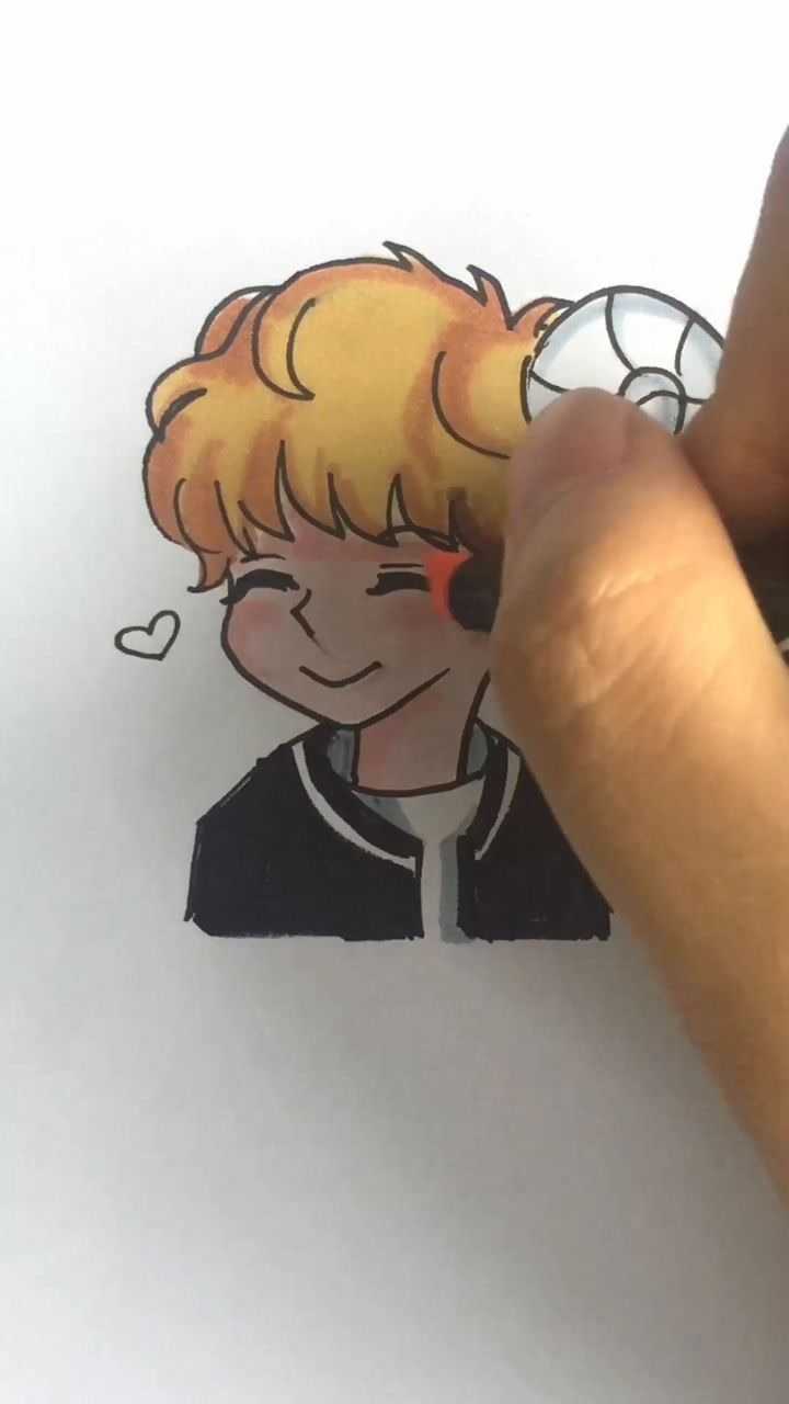 白羊座男生简笔画温柔中又带点花心