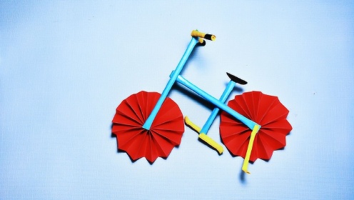 手工制作自行车,方法简单还好看,你学会了吗