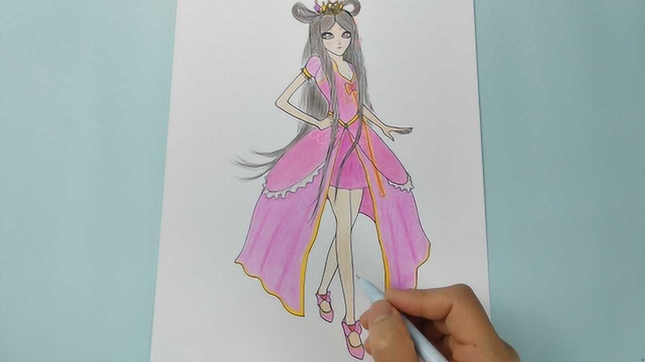 精灵梦叶罗丽之罗丽简笔画,用一张纸就可以画出你喜欢的人物