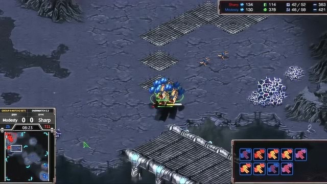 星际争霸 KSL S3 Ro16 A组 Modesty vs Sharp ZvT 第一场